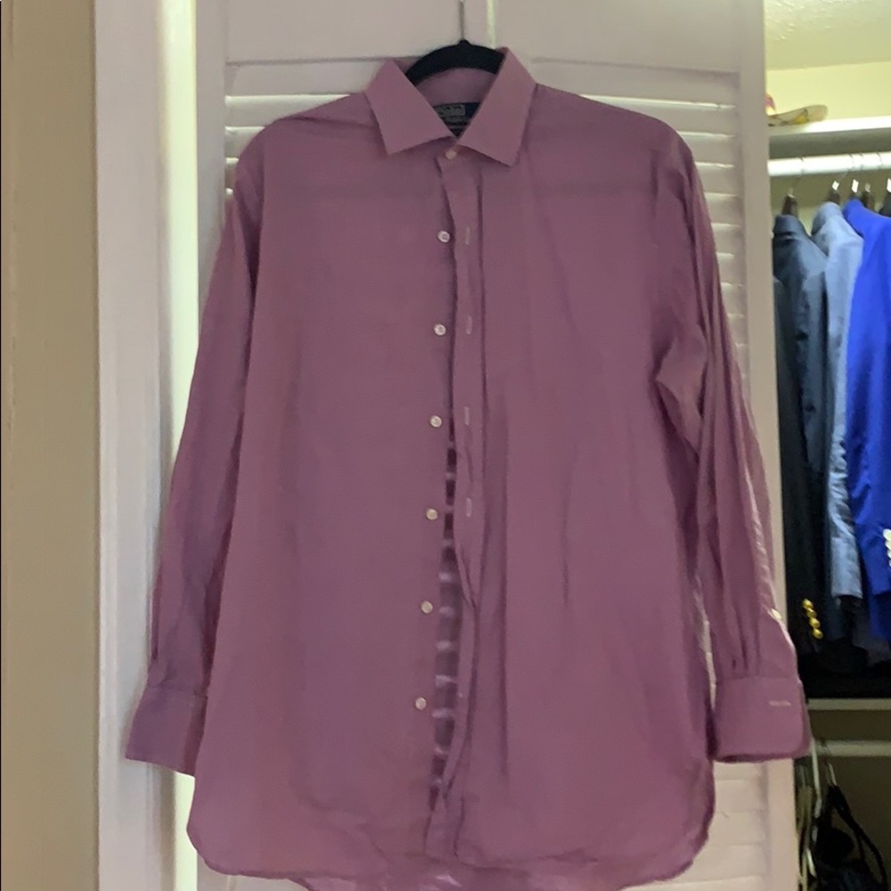 Men’s Polo Purple Button Down